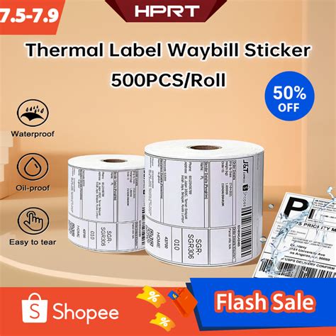 A6 Thermal Paper Waybill Sticker Waterproof Label Sticker 500pcs For Thermal Printer Wireless