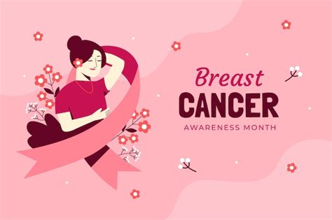 Free Vector Flat Background For Breast Cancer Awareness Month