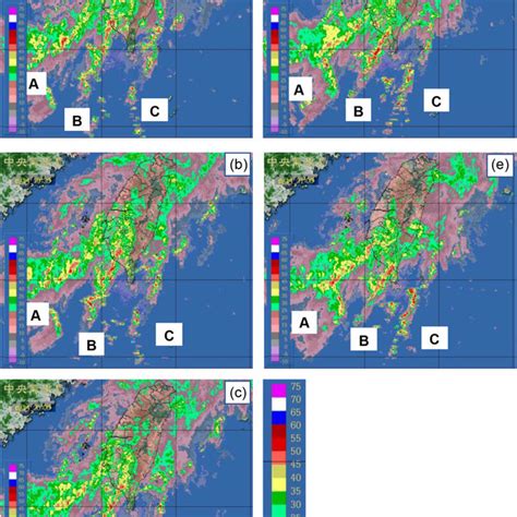 Composite Maximum Reflectivity Color Shading In Dbz Observed By The