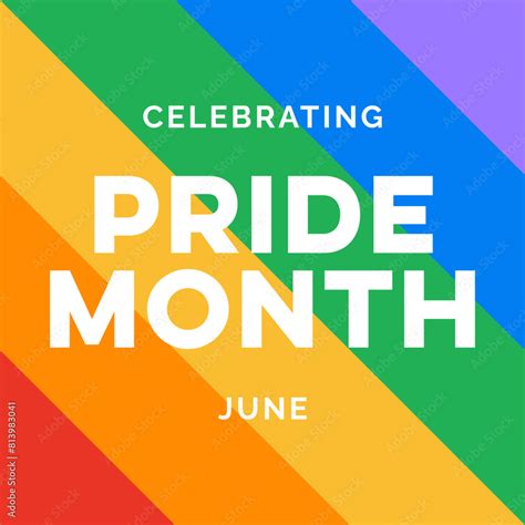 Pride Month Social Media Post Template Colourful Pride Rainbow