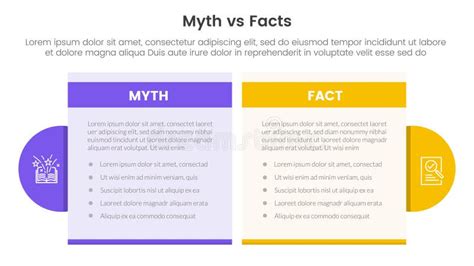 Fact Vs Myth Comparison Or Versus Concept For Infographic Template