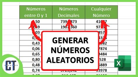 Como Generar NUMEROS ALEATORIOS En Excel YouTube