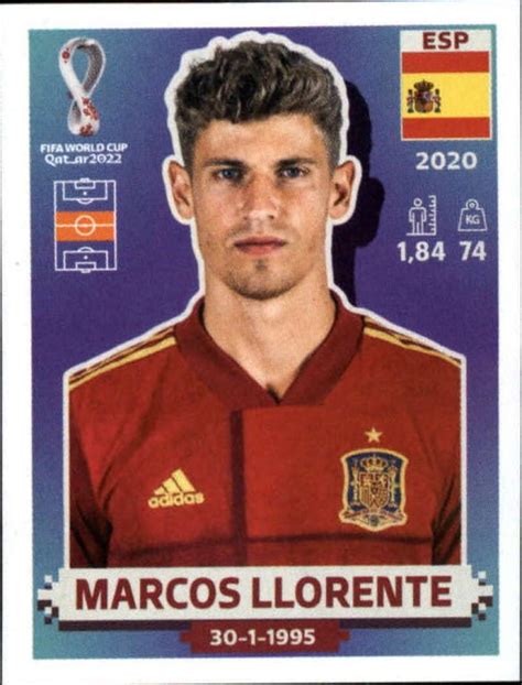 Amazon Panini World Cup Qatar Sticker Esp Marcos Llorente