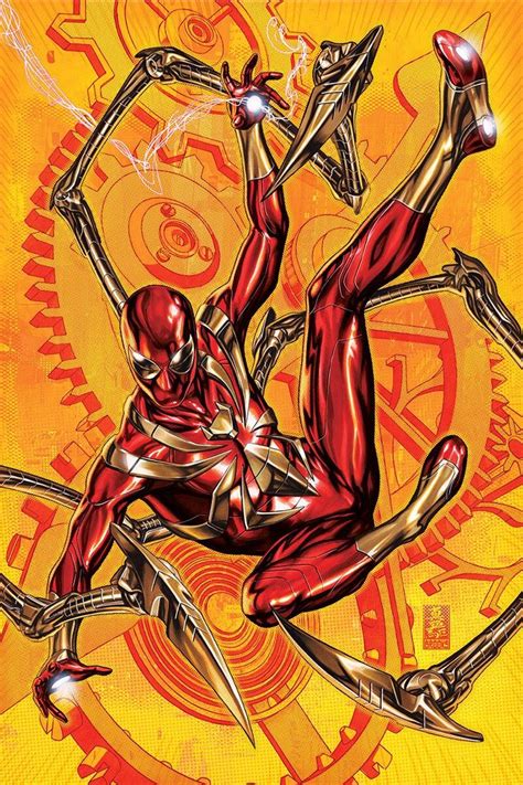 Artstation Iron Spider Man Cover Mark Brooks Iron Spider Iron