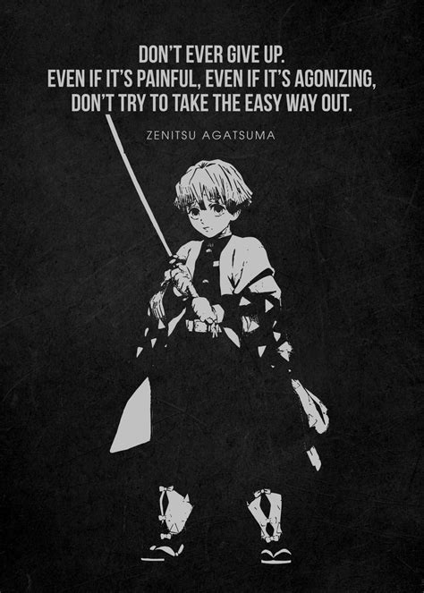 Demon Slayer Zenitsu Quote | Anime love quotes, Anime quotes inspirational, Hero quotes