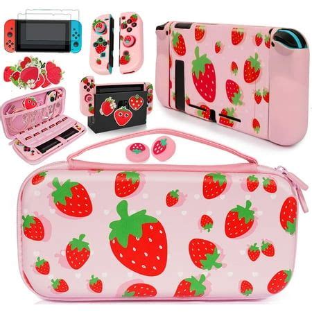 Cute Strawberry Carrying Case Compatible With Nintendo Switch Not Oled