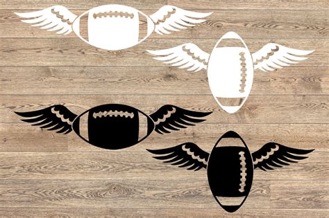 Football Wings Svg Valentines Day Angel Feathers 1199s By Hamhamart