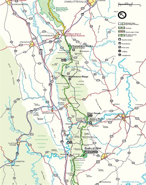 Blue Ridge Parkway Northern Virginia Map