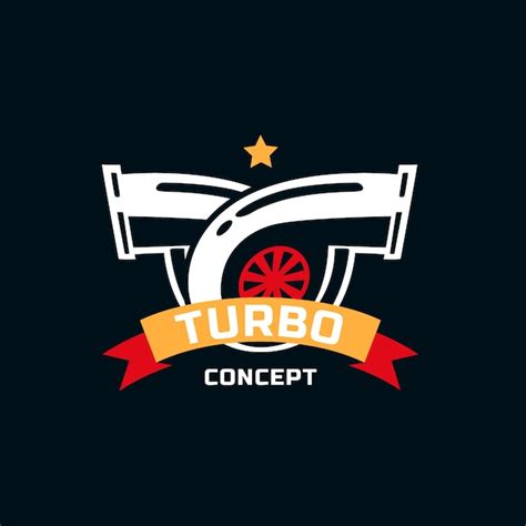 Płaska konstrukcja logo turbo | Darmowy wektor