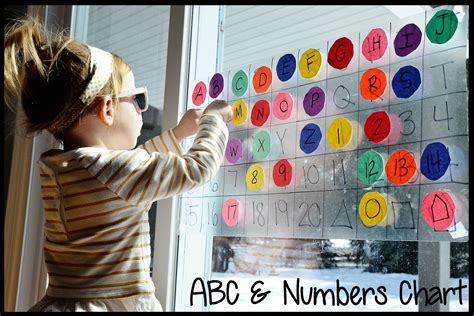 ABC and Numbers Sticky Chart | toddler alphabet activity Alphabet For ...