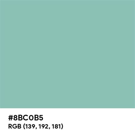 Cambridge Blue color hex code is #8BC0B5