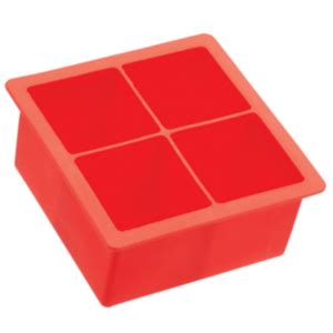 Barcraft Bar Craft Silicone Slow Melt Jumbo Ice Cube Tray Red Amazon