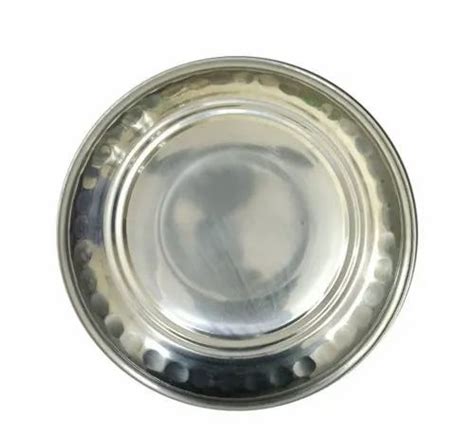 Avni Stainless Steel SS Diamond Payal Plate For Home Size 7 10 Inch