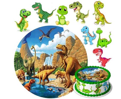 Dinosaurier Dino Jurassic Tortenaufleger Torte Tortenbild Zuckerbild