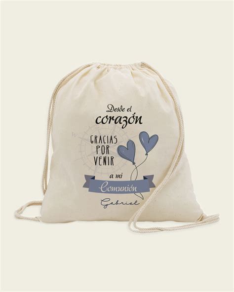 Mochila Algod N Comuni N Personalizada Papimko