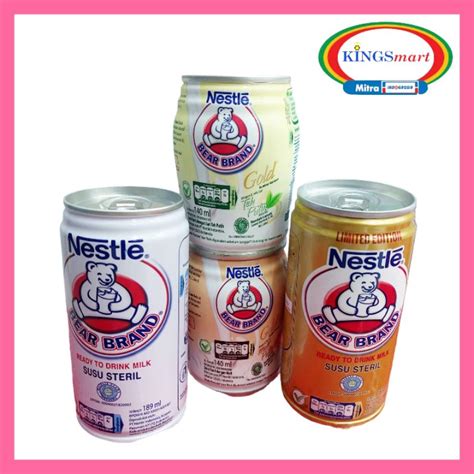 Jual Susu Steril Bear Brand Nestle Gold Malt Teh Putih 189ml 140ml