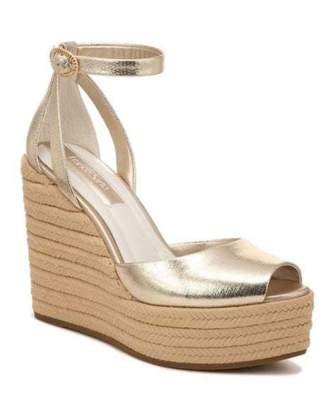 Franco Sarto Paige Espadrille Wedge Sandals In Natural Lyst