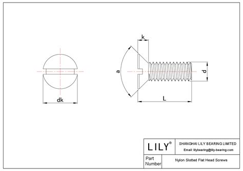 92929a128 Tornillos De Cabeza Plana Ranurada De Nylon Lily Bearing