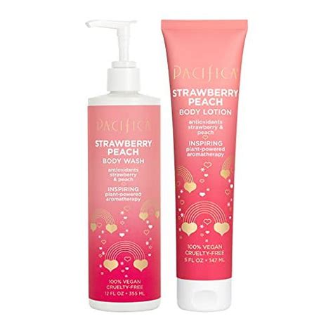 Pacifica Beauty Strawberry Peach Body Wash Moisturizing Body Lotion