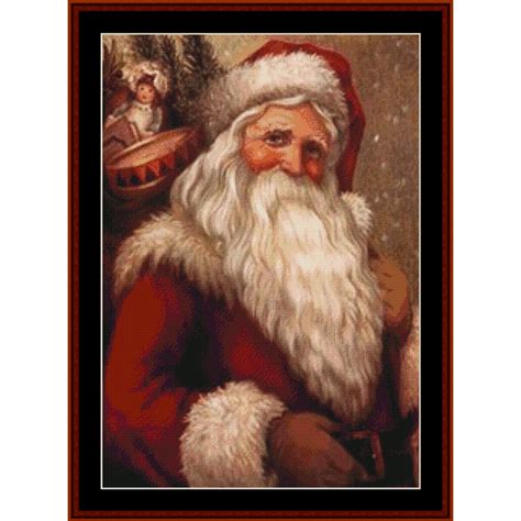 Victorian Santa III Christmas Cross Stitch Pattern By Kathleen George