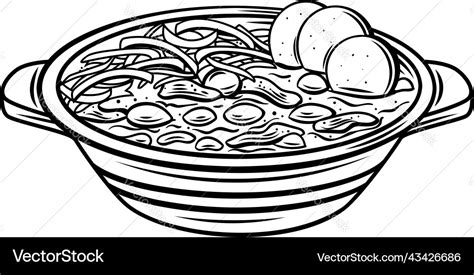 Mexican Pozole Soup Royalty Free Vector Image VectorStock