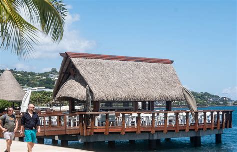 An Over The Water Restaurant Along The Waterfront Park In Papeete