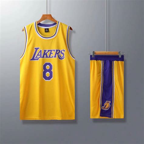 【Uhome】Kids & Adult Basketball Jersey No.8 Kobe Bryant Clothing for Kids Children Basketball ...