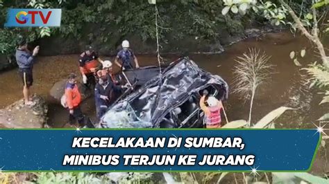 Kecelakaan Di Sumbar Minibus Terjun Ke Jurang Dua Penumpang Dan Sopir