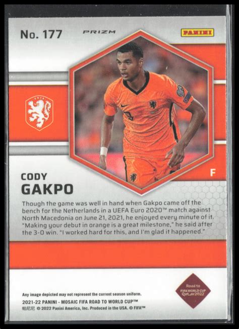 Panini Mosaic Road To Fifa World Cup Cody Gakpo Silver Ebay