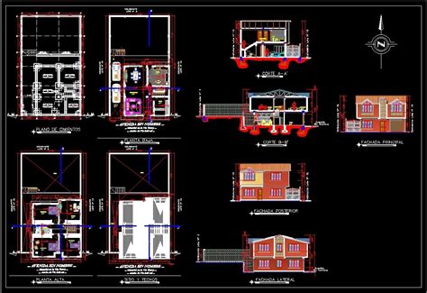 Two Storey Dwg Block For Autocad • Designs Cad