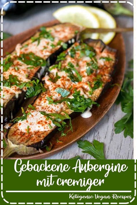 Gebackene Aubergine Mit Cremiger Yummytasty Food