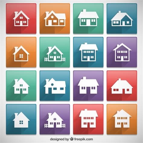 Premium Vector Houses Icons Collection