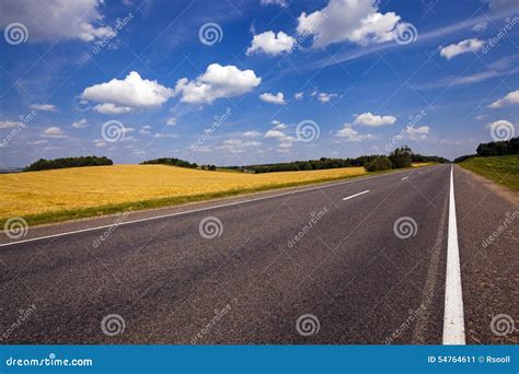 The Asphalted Road Stock Image Image Of Destinations 54764611