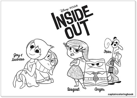 Inside Out Coloring Pages Fritz Fear Bing Bong Joy Disgust Riley