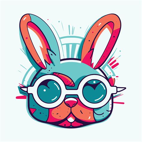 a vibrantly illustrated evil rabbit 23376404 Vector Art at Vecteezy