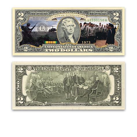 U S Vietnam Veterans Bills Featuring Full Color Art Of U S