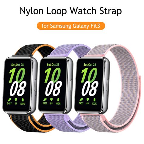 สายรัดห่วงไนลอนสำหรับ Samsung Galaxy Fit 3สายสายข้อมือสำหรับเปลี่ยน