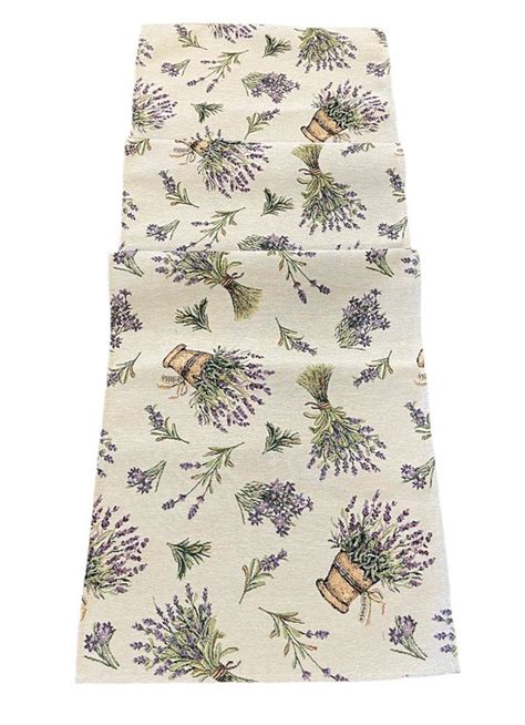 Tafelloper Gobelinstof Lavendel Bloemen 40 X 130 Cm Bol