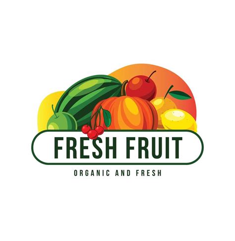 fruit logo design 5207619 Vector Art at Vecteezy