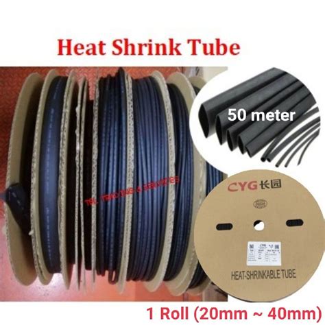 1 Roll Heat Shrink Tube Heat Shrinkable Sleeving 20mm 25mm 30mm