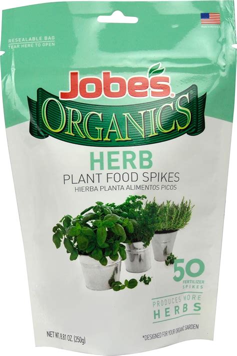 Jobe’s Organics Herb Garden Fertilizer Spikes Easy Plant Care Organic Fertilizer