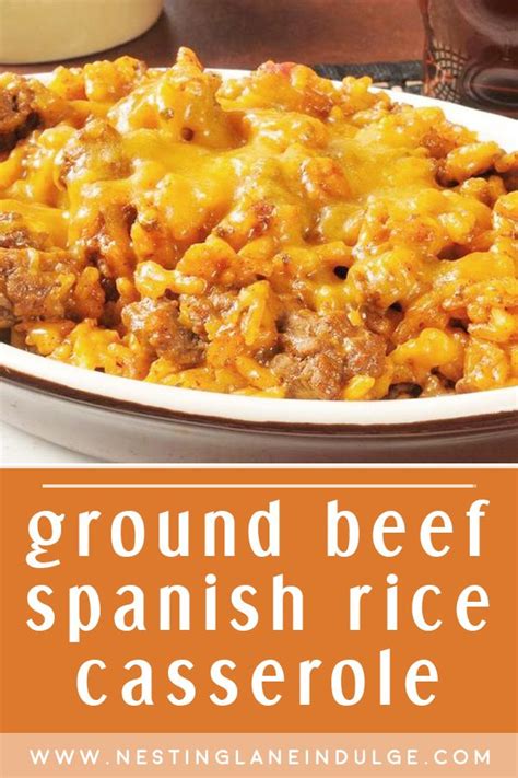 Ground Beef Spanish Rice Casserole Recipe