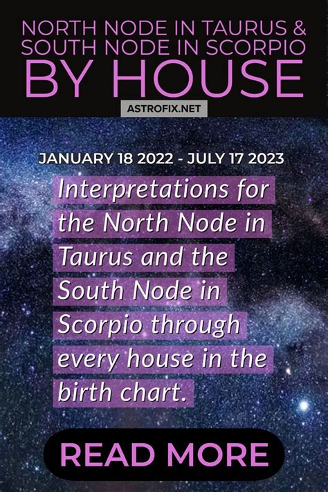 North Node In Taurus And South Node In Scorpio By House In 2022 Birth Chart Taurus Scorpio