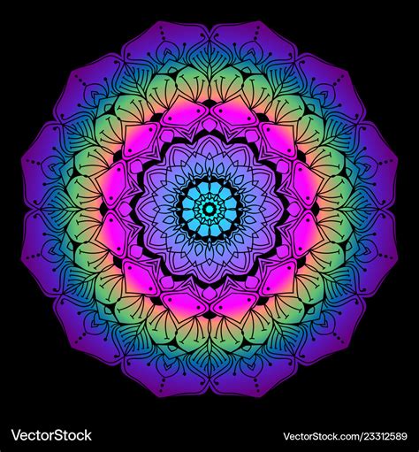 Colourful Mandala Art Royalty Free Vector Image