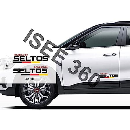 ISEE 360 Kia Car Stickers Hood Door Sides Bumper Powered By Seltos