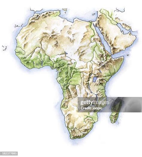 Physical Map Of North Africa Photos and Premium High Res Pictures ...