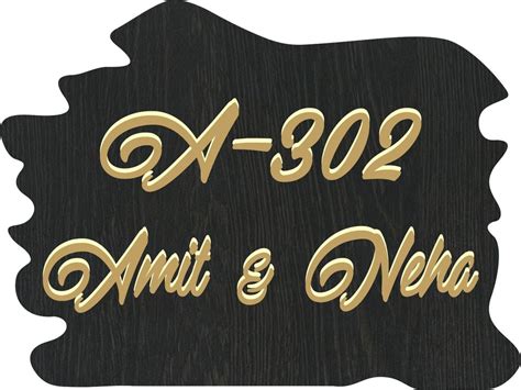 Golden Acrylic Designer Laser Cut Name Plate Wall Mounted At Rs Sq