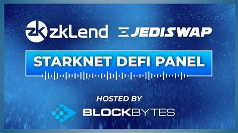 The Future Of DeFi On Starknet ZkLend And JediSwap AMA YouTube