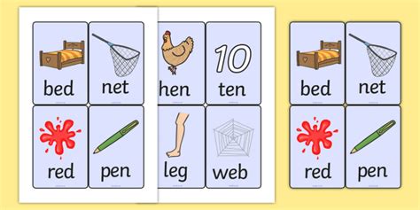 Free Cvc Word Cards E Teacher Made