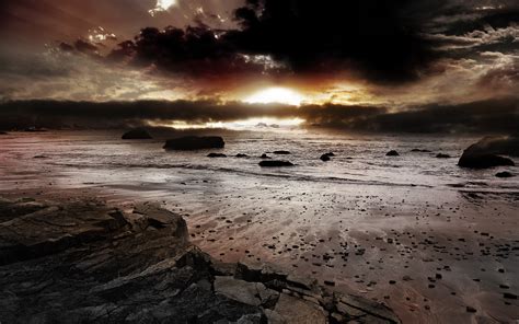 Stormy Beach Wallpaper - WallpaperSafari